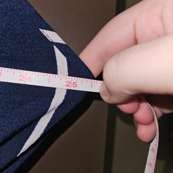 J Gee Navy White Striped Off-the-Shoulder Jumpsuit - Picture 3 of 5